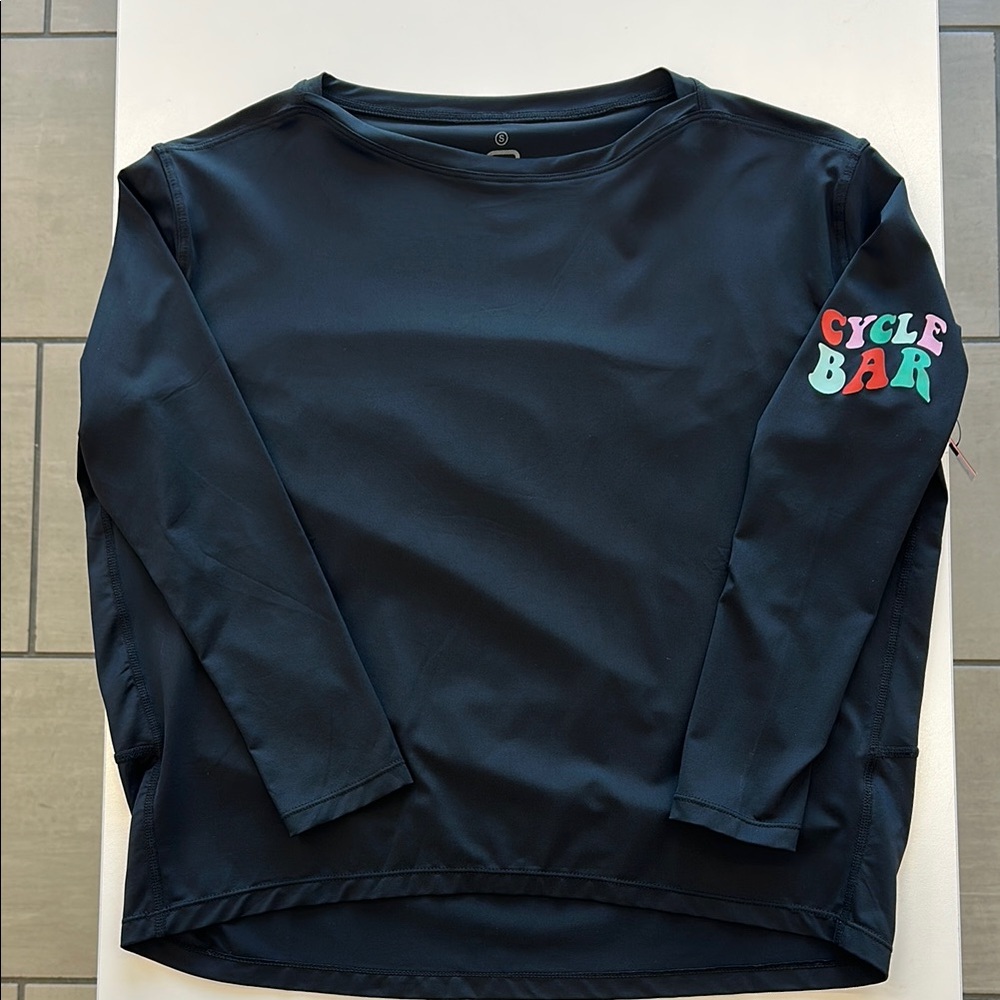 Cyclebar Black Long Sleeve Tee Relaxed Fit